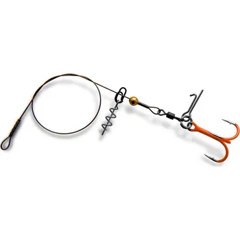 Rybářský háček Gurza STINGER PIKE RIG ST36 # 1/0 Chartrez UV 22cm 26kg