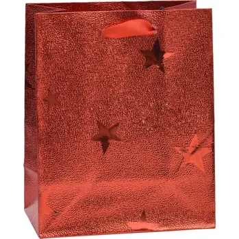 Dárková taška Šperky4U Dárková taška červená s hvězdičkami - KR1036-R