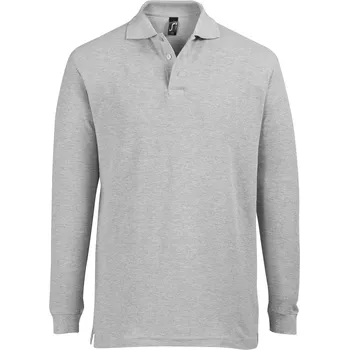 Pánská košile SOĽS Star Pánská polokošile s dlouhým rukávem SL11328 Šedá melanž L