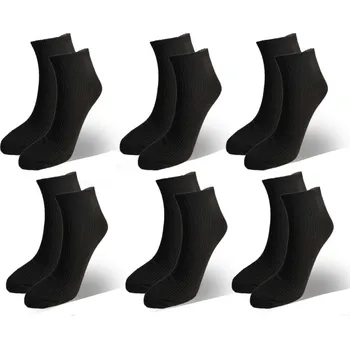 PESAIL Dámské kotníkové zdravotní ponožky Z870 - 6 páry Barva: Černá, Velikost: 35-38