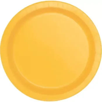 Talíř EKO Talířky papírové - žluté 18cm 20ks