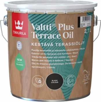 Olej na dřevo Medový olej Tikkurila Valtti Plus Terrace Oil, černý, 2,7l