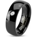 Šperky4U Černý ocelový prsten šíře 6 mm - velikost 52 - OPR1299-6-Zr-52