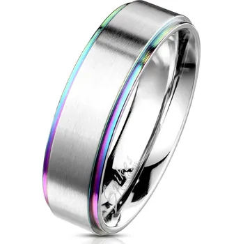 Prsten Šperky4U OPR0101 Pánský snubní ocelový prsten - velikost 62 - OPR0101-6-62