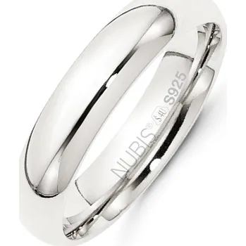 Prsten NUBIS® NB101-5 Stříbrný snubní prsten šíře 5 mm - velikost 72 - NB101-5-72