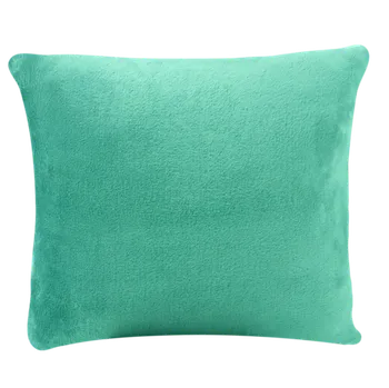 Dekorativní polštářek Dekorační mikro plyšový povlak na polštář 40 x 40 cm, světlá tyrkysový