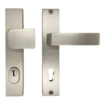 Dveřní kování COBRA OCHRANNÉ KOVÁNÍ C201 Provedení: PZ LI/RE (klika oboustranná/koule), Povrch: ONS/IN - nikl matný nerez, Rozteč: 72 mm