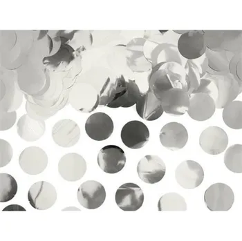 PartyDeco Konfety kolečka stříbrná 15g