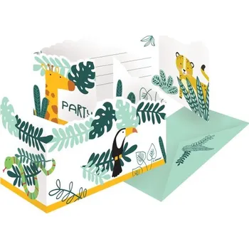 Party dekorace Party pozvánky - se zvířátky 8 ks