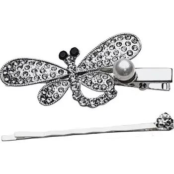 Ozdoba do vlasů Spona do vlasů stříbrná sada - pineta, pérko