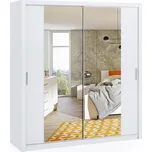 GiB Meble Šatní skříň Bono SZ200 se zrcadlem Barva: bílá