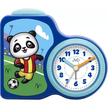 Budík JVD Dětský netikající tichý sweep budík JVD SRP163.4 fotbalový motiv