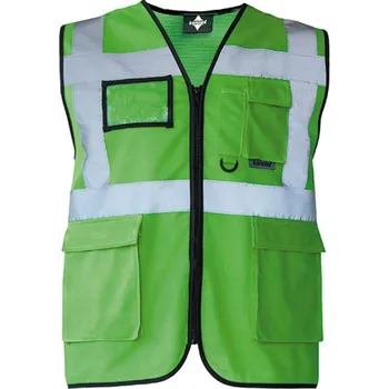 Korntex Berlin Multifunkční reflexní vesta na zip KX802 Green L
