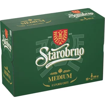 Pivo Starobrno Medium multipack 10 x 0,5 l