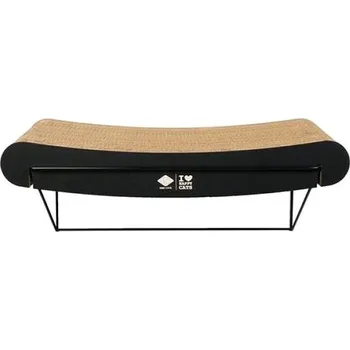 EBI D&D I Love Happy Cats David - Nástěnná kartonová pohovka pro kočky zakřivená 60 × 29 × 24 cm