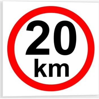 Dopravní značení Omezení rychlosti 20 km/h Samolepka 105 x 105 mm tl. 0.1 mm - Kód: 16826
