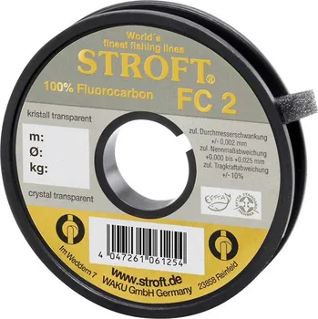 STROFT Fluorcarbon FC2 0.11mm 1.10kg, 25m (Fluocarbon s výbornými vlastnostmi a neuvěřitelnou nosností.)