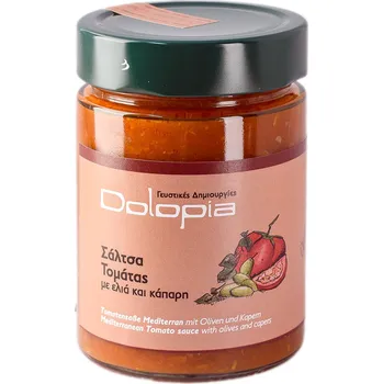 Omáčka Rajčatová omáčka s olivami a kapari 350g DOLOPIA