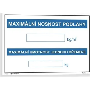 Maximální nosnost podlahy Plast 297 x 210 mm (A4) tl. 0.5 mm - Kód: 00520