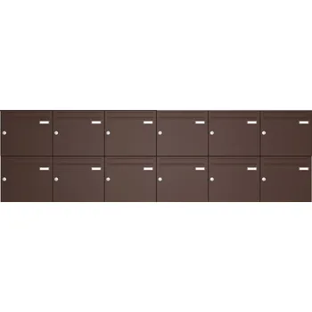 Železářství Sestava 12 luxusních schránek Max Knobloch AP244 Barva: Hnědá
