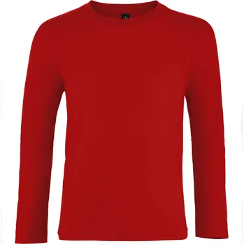 Chlapecké tričko SOĽS Imperial Lsl Kids Dětské tričko s dlouhým rukávem SL02947 Red 12A