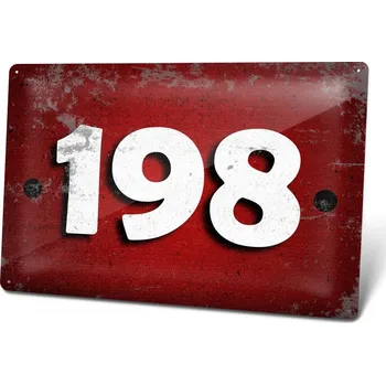 Domovní cedule Domovní číslo RETRO - Plechová cedulka "Berlin" Plechová cedulka - Domovní číslo "Berlin", 300 x 200 mm, Kód: 26435