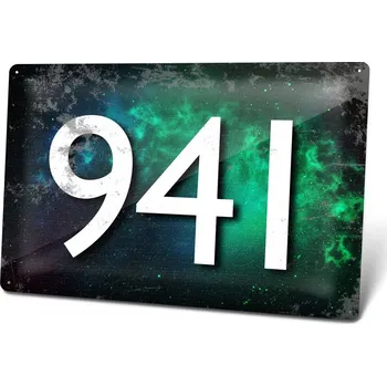 Domovní cedule Domovní číslo RETRO - Plechová cedulka "Humanst" Plechová cedulka - Domovní číslo "Humanst", 300 x 200 mm, Kód: 26438