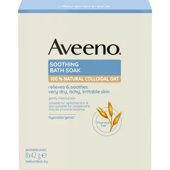 Aveeno Soothing Bath Soak zklidňující ovesná koupel 8x 42 g