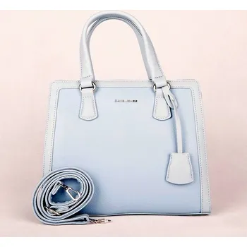 Střední tříoddílová kabelka do ruky David Jones CM6998 světlemodrá