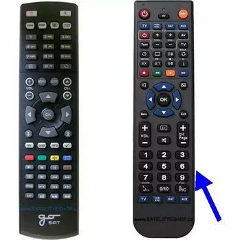 Dálkový ovladač Gosat GS7070PVRi dálkový ovladač náhradní