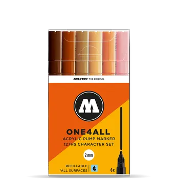 Akrylové fixy MOLOTOW One4All 127HS 2mm, 6ks tělové