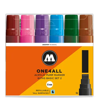 Akrylové fixy MOLOTOW One4All 627HS 15mm, 6ks základní B