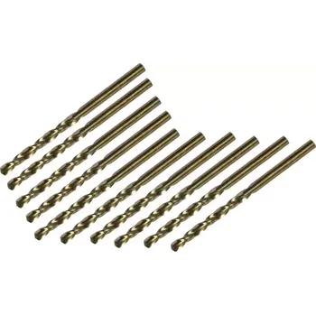 Vrták Vrták spirálový s 5% kobaltu, broušený HSS-Co, 3.7 mm, DIN 338, sada 10ks (TrueTech)