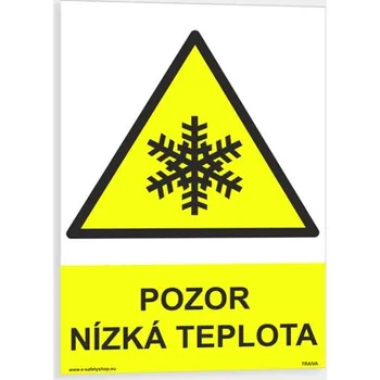 Pozor nízká teplota Samolepka 210 x 297 mm (A4) tl. 0.1 mm - Kód: 13317
