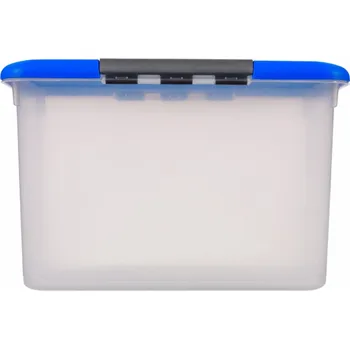 Nádoba CURVER, 15 l, průhledná, modrá, 37,4×28×21 cm