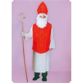Party dekorace Mikuláš červený se zlatým křížem - základní - Divadelní kvalita