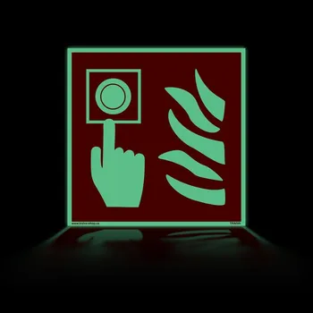 Požární hlásič Plast 300 x 300 mm tl. 1.1 mm - fotoluminiscenční - Kód: 10195