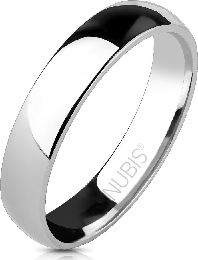 NUBIS® NSS1011 Pánský ocelový snubní prsten, 4 mm - velikost 75 - NSS1011-75