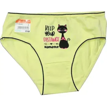 Dívčí oblečení Dívčí kalhotky kočička 140481 žluté