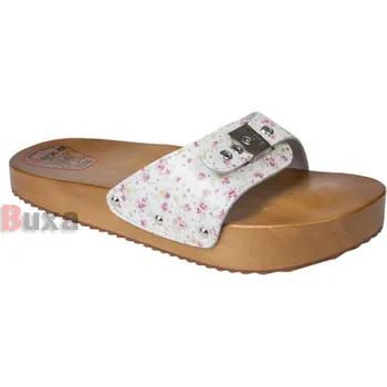 Dámská zdravotní obuv Buxa Dřeváky pro fit postavu CE1 - růžové květy Velikost: 40
