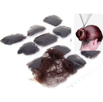 Síťka na vlasy větší jemná hnědá (sada4ks) PO2