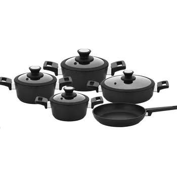 Sada nádobí 9 dílná sada titanového nádobí SKK Guss serie 6 Indukce