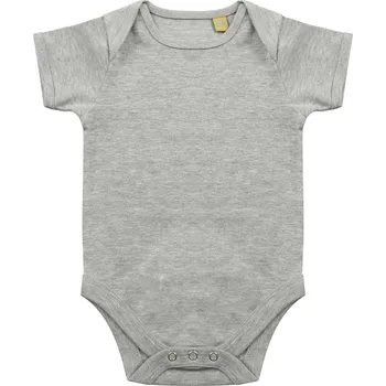Kojenecký body Larkwood Dětské body s krátkým rukávem LW055 Heather Grey 12/18 Monate