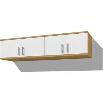 Šatní skříň Nabytekmorava Nástavec na skříně do předsíně PR 26 barva lamina: BUK / BÍLÁ