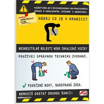 Plakát Plakát BOZP úrazy na pracovišti Plast 594 x 841 mm tl. 0.5 mm - Kód: 10727