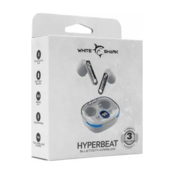 Sluchátka White Shark GEB-TWS37 HyperBeat White