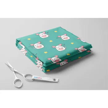 Softshell zimní, Myšky a hvězdičky Barva: Tyrkysová