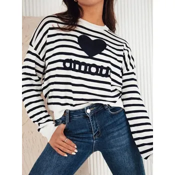 Dámský svetr Dstreet Dámský pruhovaný granátový svetr Noves