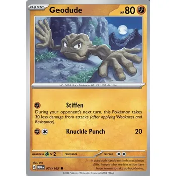 Karetní hra Pokémon MEW 074/165 Geodude - 151 Stav: Near Mint, Verze: REVERSE HOLO