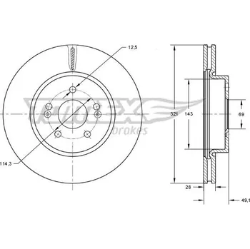 Brzdový kotouč Brzdový kotouč TOMEX Brakes TX 73-32